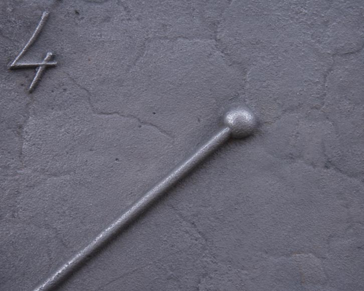 Plaque de cheminée ancienne à décor de Croix de Saint-André datée 1824 Plaque de cheminée ancienne à décor de Croix de Saint-André datée 1824-3