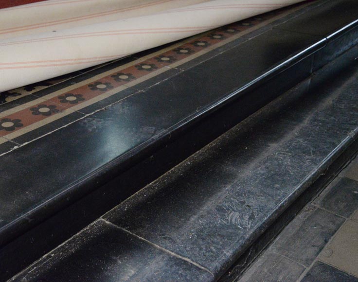 Lot de marches en marbre noir fin Lot de marches en marbre noir fin-1