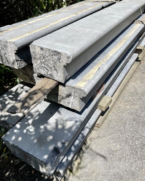 Lot de marches en marbre noir fin Lot de marches en marbre noir fin-5