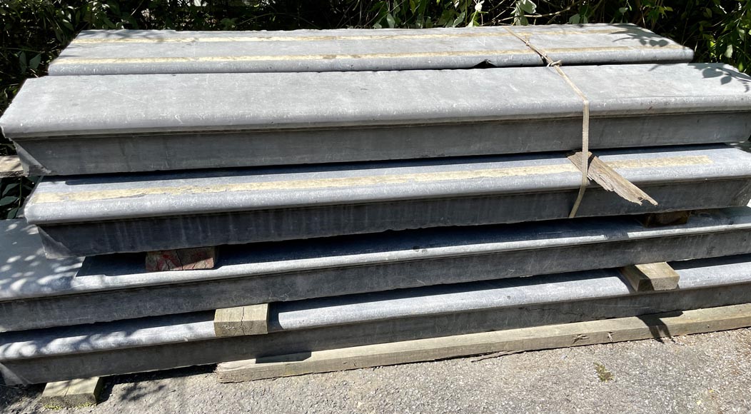 Lot de marches en marbre noir fin Lot de marches en marbre noir fin-6