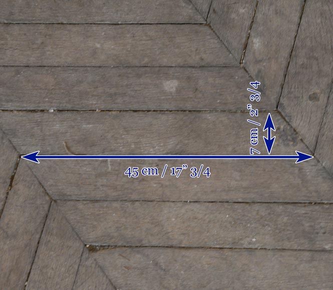 Lot de 10 m² de parquet ancien Point de Hongrie en chêne Lot de 10 m² de parquet ancien Point de Hongrie en chêne-5