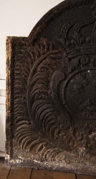 Plaque de cheminée ancienne aux Armes de France du XIXe siècle Plaque de cheminée ancienne aux Armes de France du XIXe siècle-3