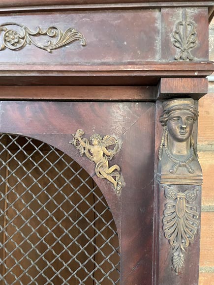 Ensemble de pièces de boiserie et bibliothèque de style Empire en acajou et bronze Ensemble de pièces de boiserie et bibliothèque de style Empire en acajou et bronze-18