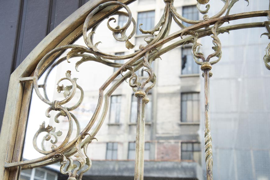 Paire de portes double-face en fer forgé et fond de miroir Paire de portes double-face en fer forgé et fond de miroir-3