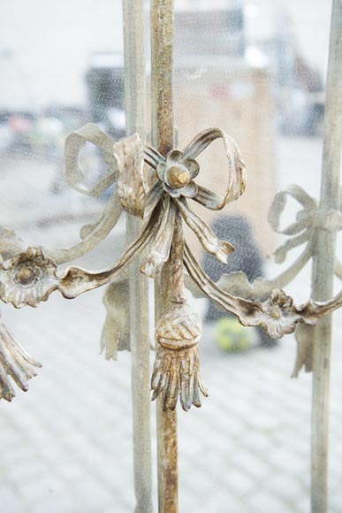 Paire de portes double-face en fer forgé et fond de miroir Paire de portes double-face en fer forgé et fond de miroir-5