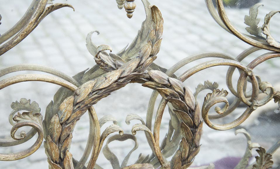 Paire de portes double-face en fer forgé et fond de miroir Paire de portes double-face en fer forgé et fond de miroir-8