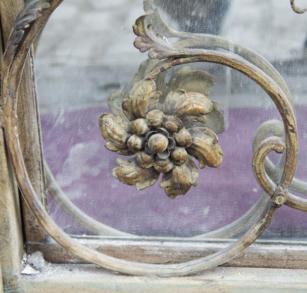 Paire de portes double-face en fer forgé et fond de miroir Paire de portes double-face en fer forgé et fond de miroir-9