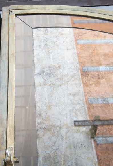 Paire de portes double-face en fer forgé et fond de miroir Paire de portes double-face en fer forgé et fond de miroir-11