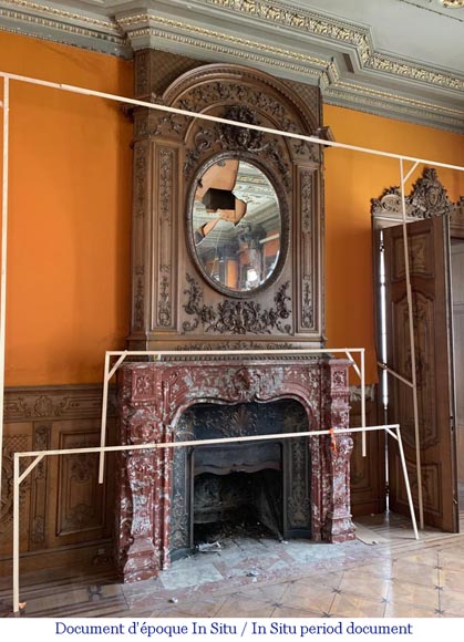 Importantes boiseries en chêne sculpté du XIXe siècle Importantes boiseries en chêne sculpté du XIXe siècle-1