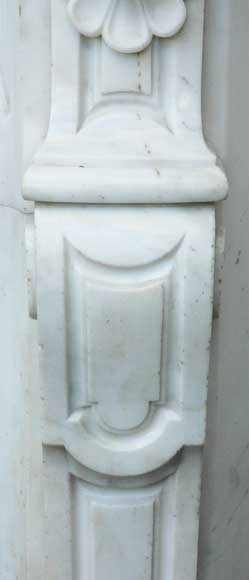 Cheminée Louis XV en marbre blanc Cheminée Louis XV en marbre blanc-3