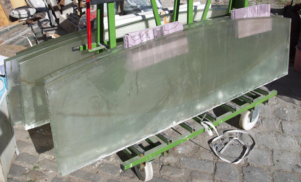 Plateaux de console en verre de Saint Gobain 1930 Plateaux de console en verre de Saint Gobain 1930-6