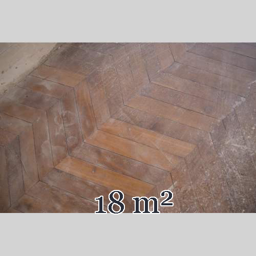 Lot de 18 m2 de parquet ancien Point de Hongrie en chêne