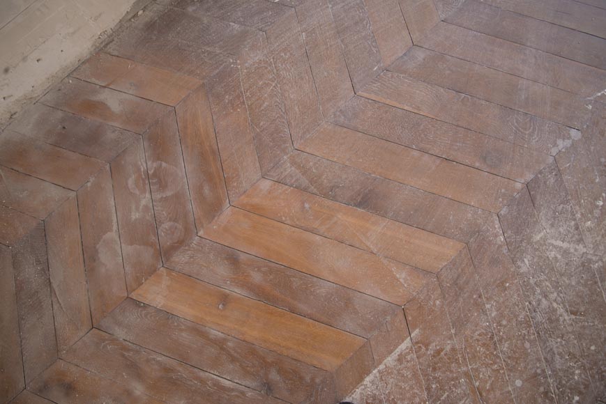 Lot de 18 m2 de parquet ancien Point de Hongrie en chêne Lot de 18 m2 de parquet ancien Point de Hongrie en chêne-0