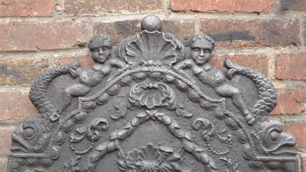 Plaque de cheminée Néo-Renaissance figurant Neptune, XIXe siècle Plaque de cheminée Néo-Renaissance figurant Neptune, XIXe siècle-2