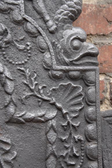 Plaque de cheminée Néo-Renaissance figurant Neptune, XIXe siècle Plaque de cheminée Néo-Renaissance figurant Neptune, XIXe siècle-3