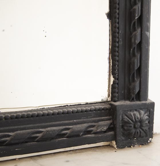 Trumeau de style Louis XVI sculpté d'une belle couronne de fleurs Trumeau de style Louis XVI sculpté d'une belle couronne de fleurs-4