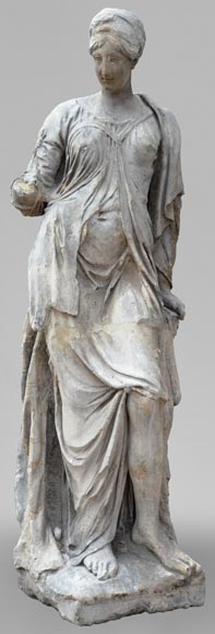 École française,Très grande sculpture en pierre d’une allégorie féminine, Fin du XVIIIe siècle École française,Très grande sculpture en pierre d’une allégorie féminine, Fin du XVIIIe siècle-0