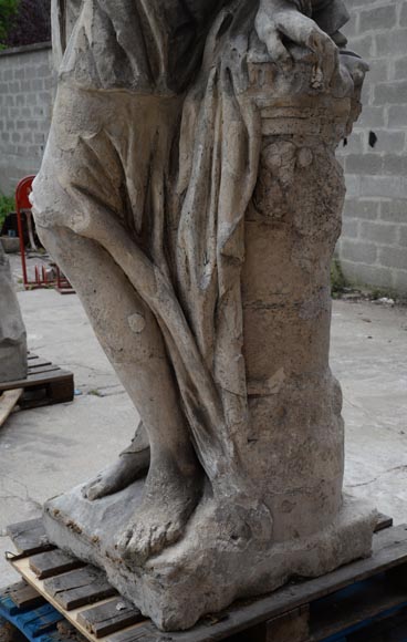 École française,Très grande sculpture en pierre d’une allégorie féminine, Fin du XVIIIe siècle École française,Très grande sculpture en pierre d’une allégorie féminine, Fin du XVIIIe siècle-13