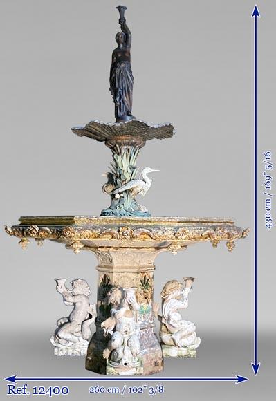 Fonderie du VAL D’OSNE - Exceptionnelle fontaine de style Renaissance Modèle présenté à l’Exposition Universelle de 1851 Fonderie du VAL D’OSNE - Exceptionnelle fontaine de style Renaissance Modèle présenté à l’Exposition Universelle de 1851-18