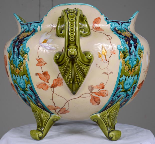 Faïencerie de Gien - Très beau cache-pot  Faïencerie de Gien - Très beau cache-pot