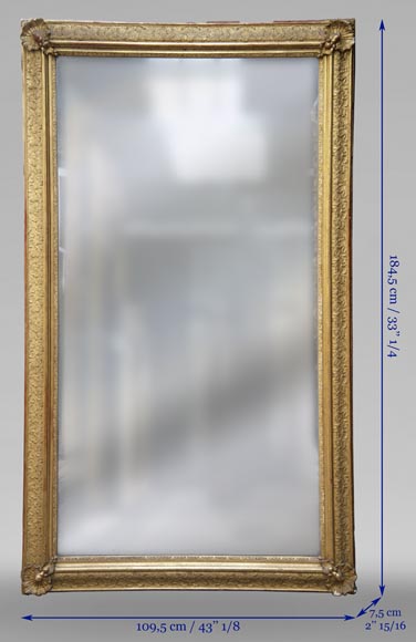 Trumeau ancien doré d'époque Restauration à décor de coquilles Trumeau ancien doré d'époque Restauration à décor de coquilles-6