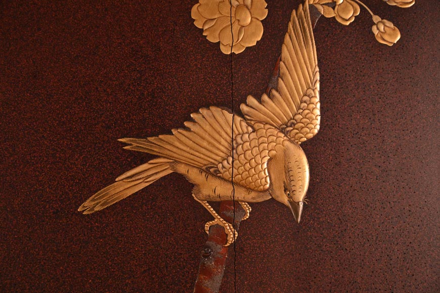 CHARBONNIER (ébéniste) pour L’ESCALIER DE CRISTAL, Cabinet japonisant à panneau laqué coulissant, vers 1890 CHARBONNIER (ébéniste) pour L’ESCALIER DE CRISTAL, Cabinet japonisant à panneau laqué coulissant, vers 1890-4