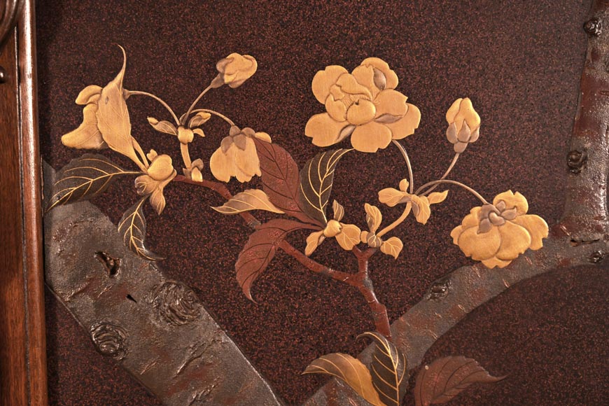 CHARBONNIER (ébéniste) pour L’ESCALIER DE CRISTAL, Cabinet japonisant à panneau laqué coulissant, vers 1890 CHARBONNIER (ébéniste) pour L’ESCALIER DE CRISTAL, Cabinet japonisant à panneau laqué coulissant, vers 1890-7