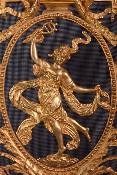 Pare étincelle Napoléon III en bronze doré à la danseuse Pare étincelle Napoléon III en bronze doré à la danseuse-3