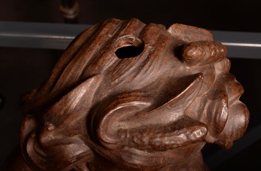 Statue en fonte formant fontaine d'un enfant au coquillage Statue en fonte formant fontaine d'un enfant au coquillage-9