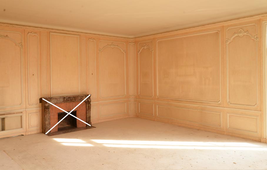 Deux pièces de boiseries de style Louis XV, fin du XIXe siècle Deux pièces de boiseries de style Louis XV, fin du XIXe siècle-8