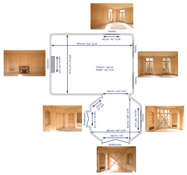 Deux pièces de boiseries de style Louis XV, fin du XIXe siècle Deux pièces de boiseries de style Louis XV, fin du XIXe siècle-17