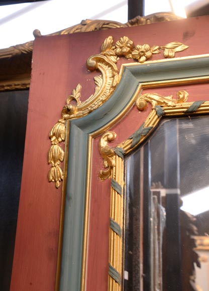 Trumeau en bois et stuc peint Napoléon III, seconde moitié du XIXe siècle Trumeau en bois et stuc peint Napoléon III, seconde moitié du XIXe siècle-2