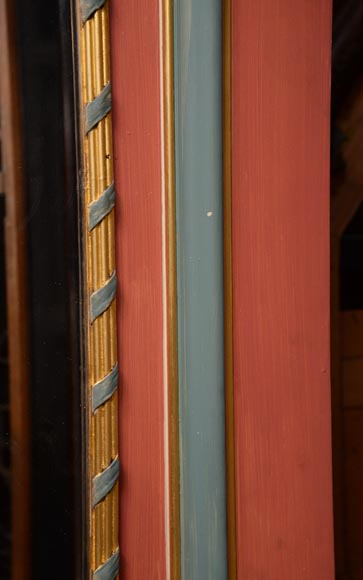 Trumeau en bois et stuc peint Napoléon III, seconde moitié du XIXe siècle Trumeau en bois et stuc peint Napoléon III, seconde moitié du XIXe siècle-3