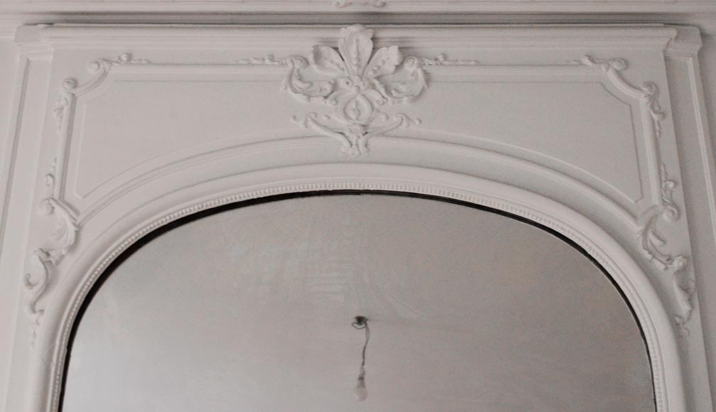 Trumeau ancien peint de style Louis XV Trumeau ancien peint de style Louis XV-1