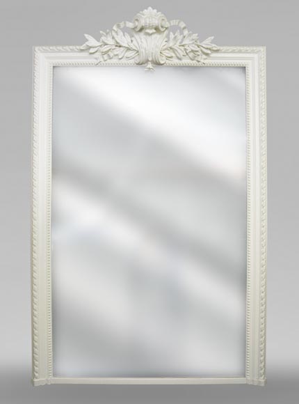 Trumeau ancien de style Louis XVI sculpté de branches de laurier Trumeau ancien de style Louis XVI sculpté de branches de laurier-0