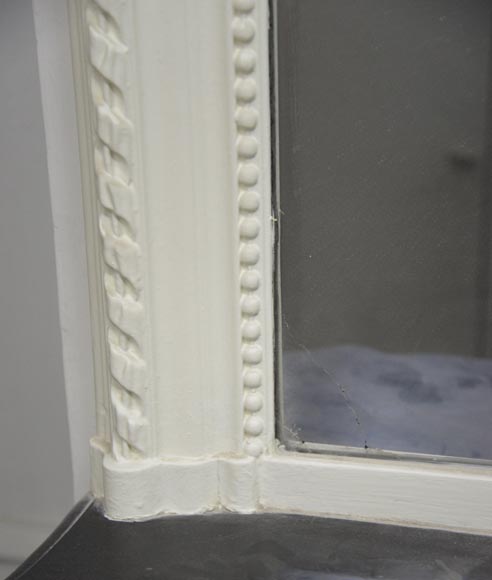 Trumeau ancien de style Louis XVI sculpté de branches de laurier Trumeau ancien de style Louis XVI sculpté de branches de laurier-5