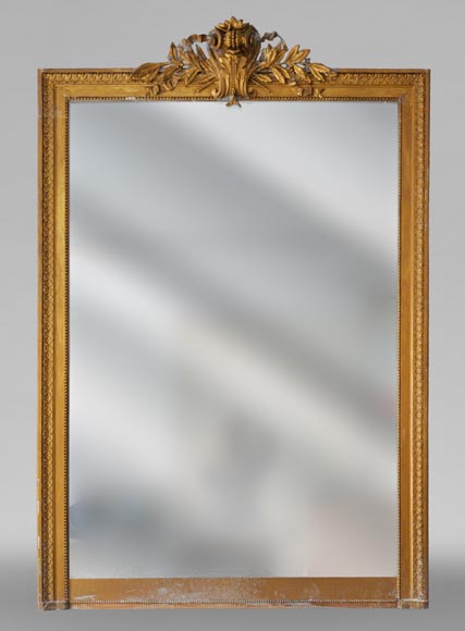 Trumeau ancien de style Louis XVI peinture dorée Trumeau ancien de style Louis XVI peinture dorée-0