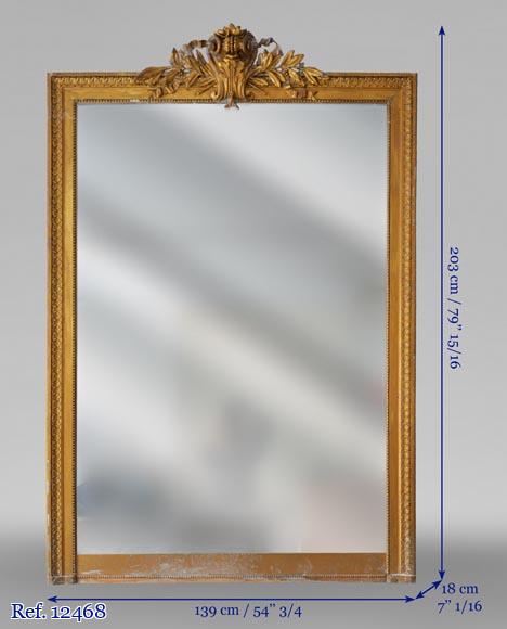 Trumeau ancien de style Louis XVI peinture dorée Trumeau ancien de style Louis XVI peinture dorée-6