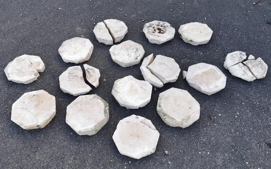 Lot de sol à cabochon en pierre marbrière épaisse, environ 7,5 m² Lot de sol à cabochon en pierre marbrière épaisse, environ 7,5 m²-7