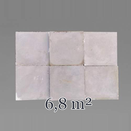 Lot d'environ 6,8 m² de dalles en pierre de soignies