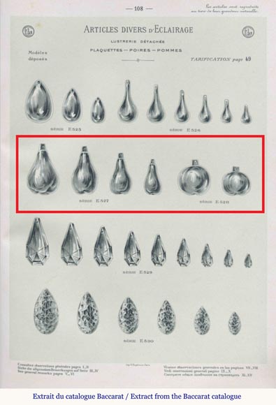 BACCARAT - Lustre ancien de style Napoléon III aux cristaux colorés BACCARAT - Lustre ancien de style Napoléon III aux cristaux colorés-1