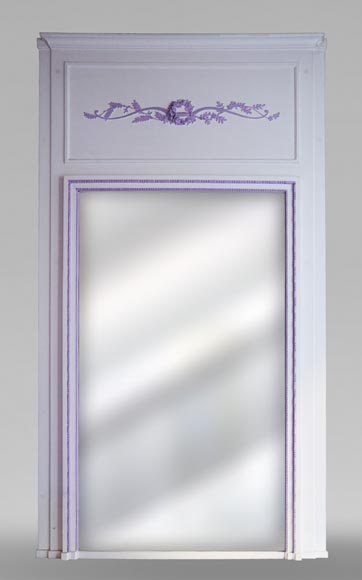 Trumeau ancien de style Louis XVI décoré d'un arc Trumeau ancien de style Louis XVI décoré d'un arc-0