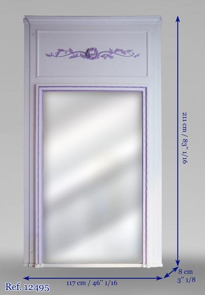 Trumeau ancien de style Louis XVI décoré d'un arc Trumeau ancien de style Louis XVI décoré d'un arc-6