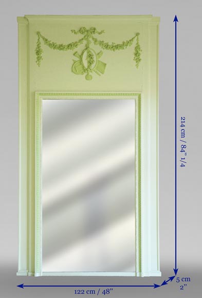 Trumeau ancien de style Louis XVI aux instruments de musique Trumeau ancien de style Louis XVI aux instruments de musique-6