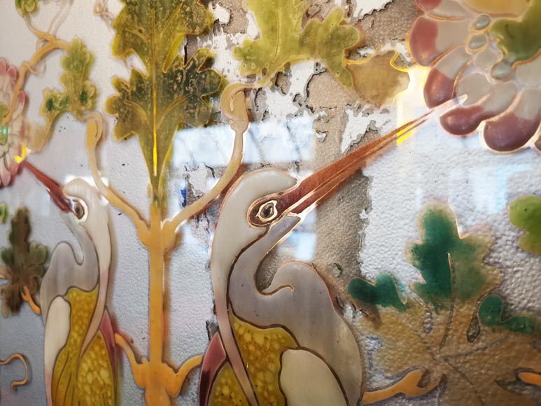 Boiserie Art Nouveau en acajou provenant du café Barjot à Paris, 1905 Boiserie Art Nouveau en acajou provenant du café Barjot à Paris, 1905-10