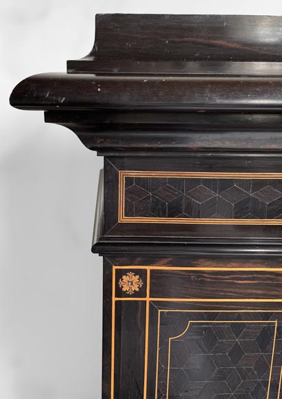 Charles Hunsinger (attribuée à), Belle sellette de présentation à décor de marqueterie, vers 1870-1880 Charles Hunsinger (attribuée à), Belle sellette de présentation à décor de marqueterie, vers 1870-1880-7