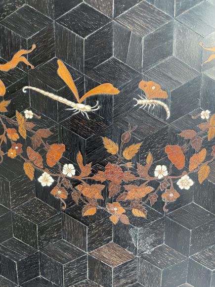 Charles Hunsinger (attribuée à), Belle sellette de présentation à décor de marqueterie, vers 1870-1880 Charles Hunsinger (attribuée à), Belle sellette de présentation à décor de marqueterie, vers 1870-1880-10