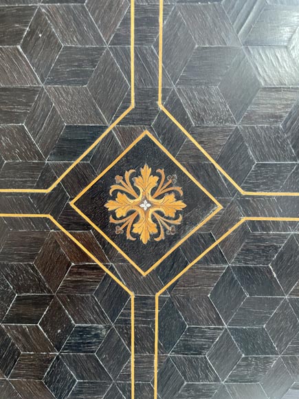 Charles Hunsinger (attribuée à), Belle sellette de présentation à décor de marqueterie, vers 1870-1880 Charles Hunsinger (attribuée à), Belle sellette de présentation à décor de marqueterie, vers 1870-1880-13