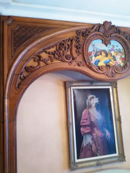 Alcôve de lit de style Louis XV en chêne, début du XXe siècle Alcôve de lit de style Louis XV en chêne, début du XXe siècle-3