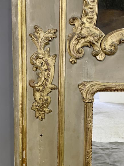 Trumeau d'époque Louis XV au paysage peint Trumeau d'époque Louis XV au paysage peint-9